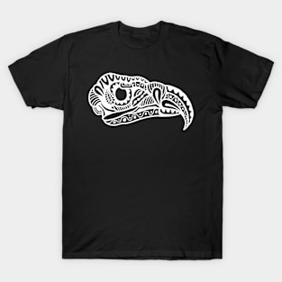 Abstract bird skull white T-Shirt